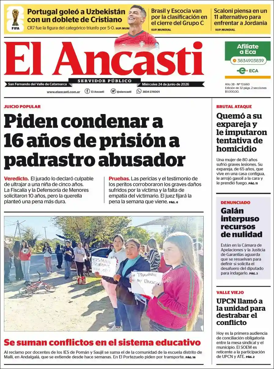 Estudios Max | UNIVERSO MULTIMEDIA - Tapa del diario Ancasti