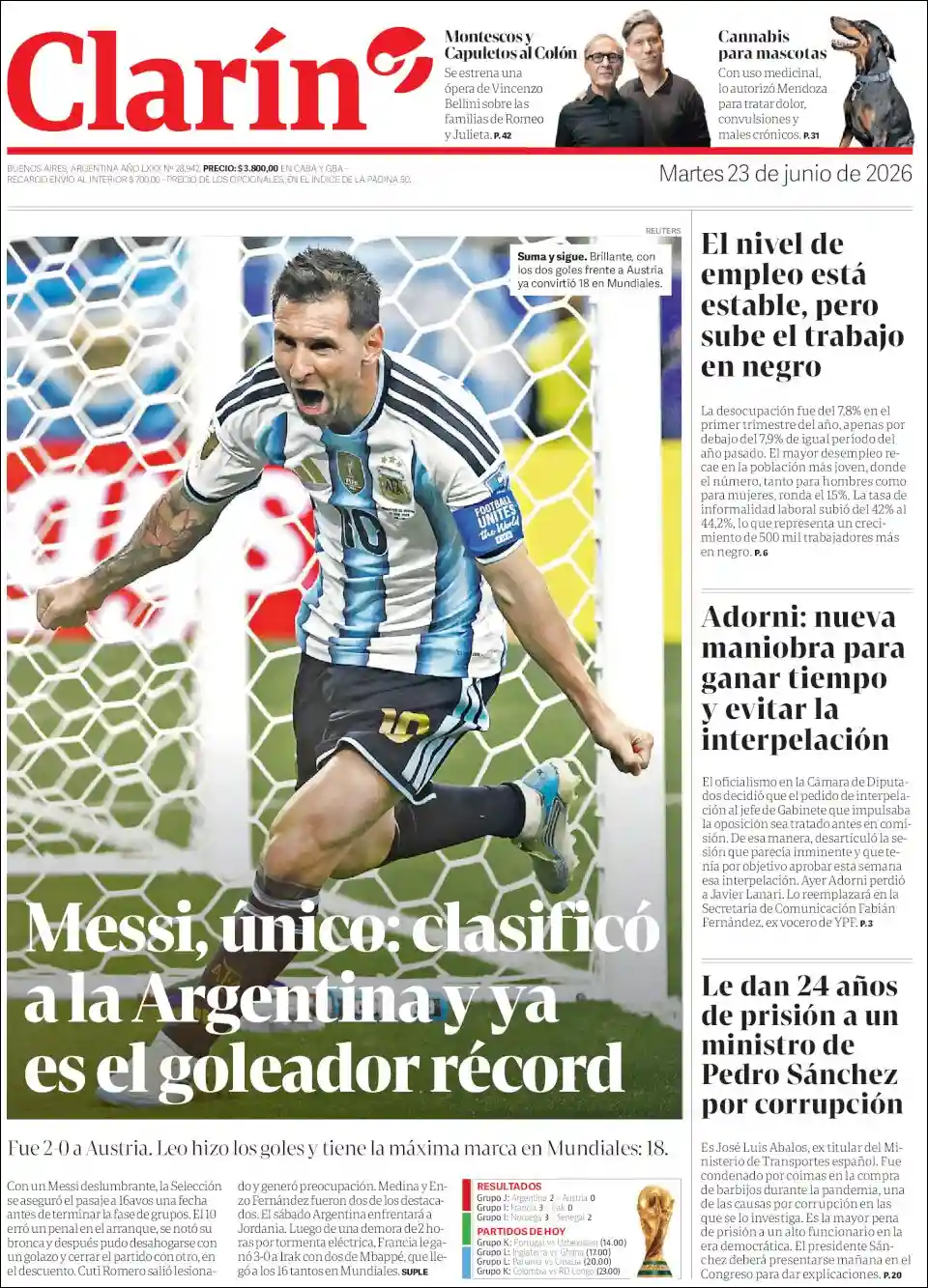 Estudios Max | UNIVERSO MULTIMEDIA - Tapa del diario Clarin