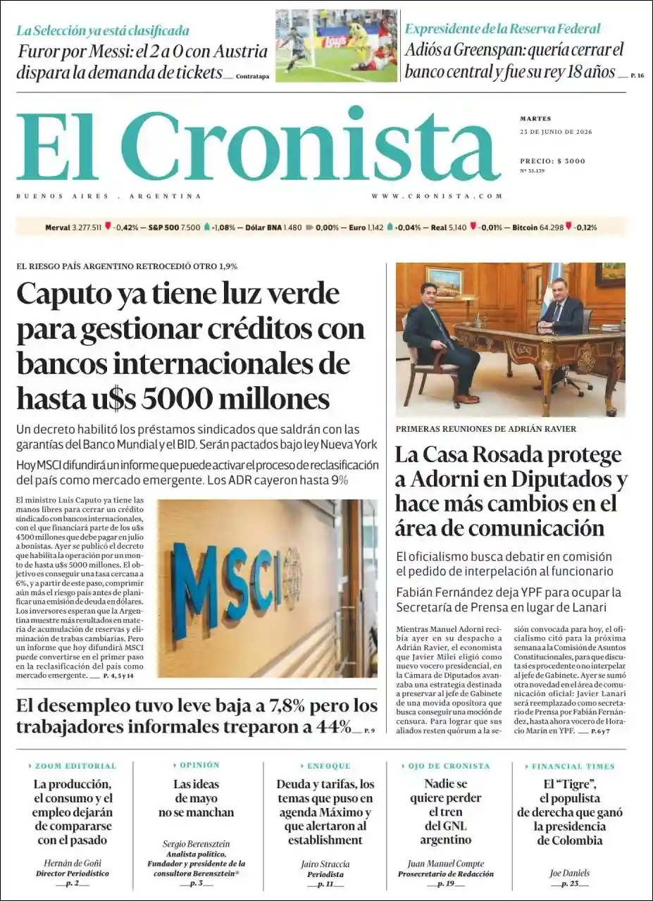 Estudios Max | UNIVERSO MULTIMEDIA - Tapa del diario Cronista
