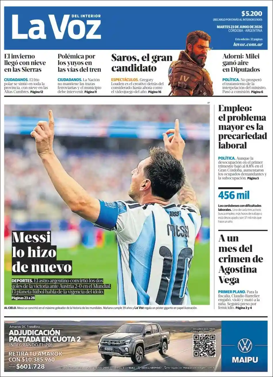 Estudios Max | UNIVERSO MULTIMEDIA - Tapa del diario La Voz