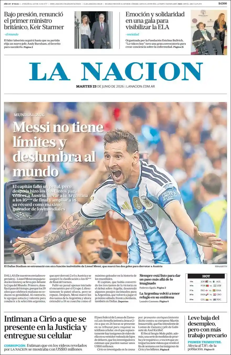 Estudios Max | UNIVERSO MULTIMEDIA - Tapa del diario Nacion
