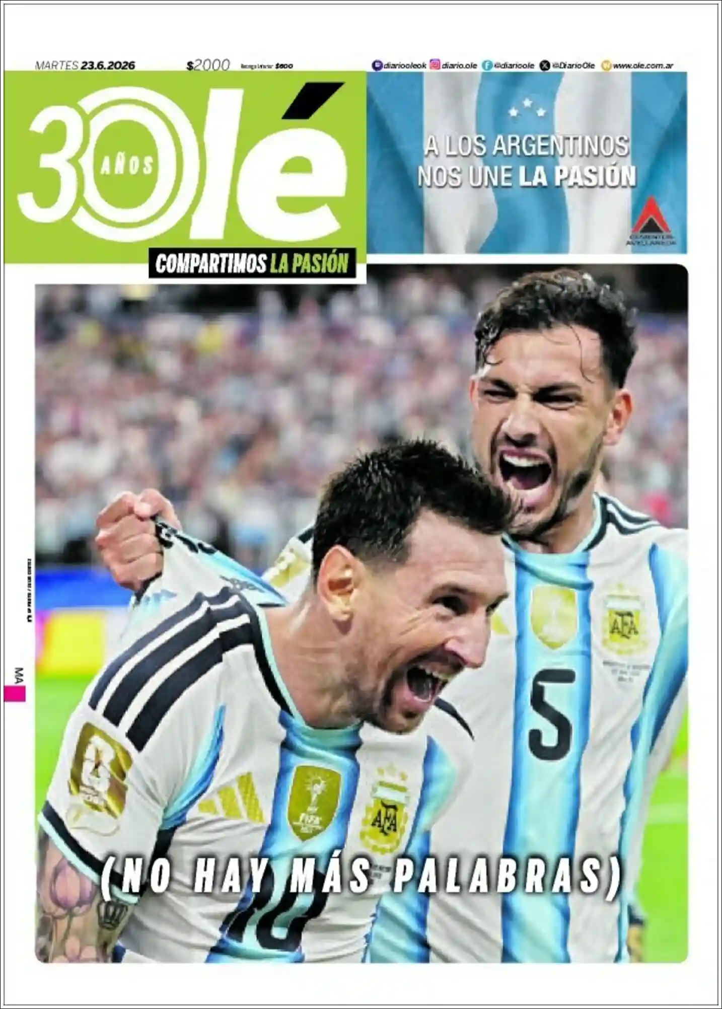 Estudios Max | UNIVERSO MULTIMEDIA - Tapa del diario Ole
