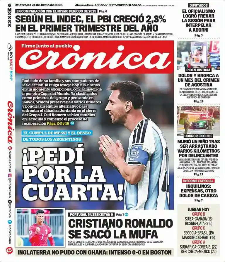 Estudios Max | UNIVERSO MULTIMEDIA - Tapa del diario Crónica